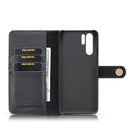 DG.MING Crazy Horse Texture Flip Detachable Magnetic Leather Case for Huawei P30 Pro, with Holder & Card Slots & Wallet (Black)