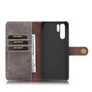 DG.MING Crazy Horse Texture Flip Detachable Magnetic Leather Case for Huawei P30 Pro, with Holder & Card Slots & Wallet (Grey)