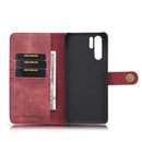 DG.MING Crazy Horse Texture Flip Detachable Magnetic Leather Case for Huawei P30 Pro, with Holder & Card Slots & Wallet (Red)