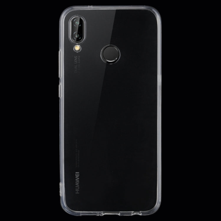 For Huawei P20 Lite 0.75mm Ultra-thin Transparent TPU Protective Back Cover Case(Transparent)