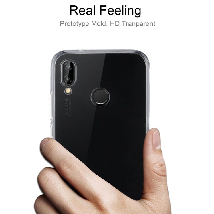 For Huawei P20 Lite 0.75mm Ultra-thin Transparent TPU Protective Back Cover Case(Transparent)