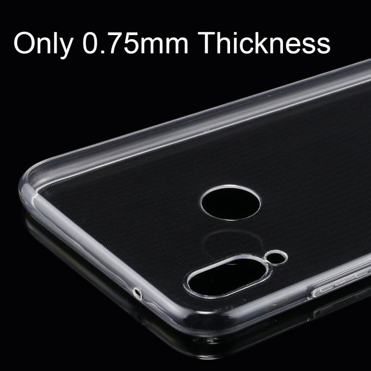 For Huawei P20 Lite 0.75mm Ultra-thin Transparent TPU Protective Back Cover Case(Transparent)