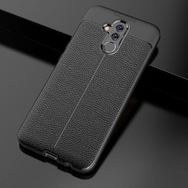 Litchi Texture TPU Shockproof Case for Huawei Mate 20 Lite (Black)