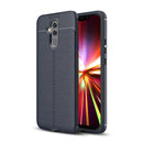 Litchi Texture TPU Shockproof Case for Huawei Mate 20 Lite (Navy Blue)