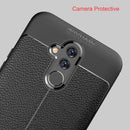 Litchi Texture TPU Shockproof Case for Huawei Mate 20 Lite (Navy Blue)