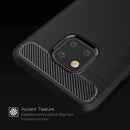 Brushed Texture Carbon Fiber Shockproof TPU Case for Huawei Mate 20 Pro (Black)