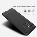 Brushed Texture Carbon Fiber Shockproof TPU Case for Huawei Mate 20 Pro (Red)