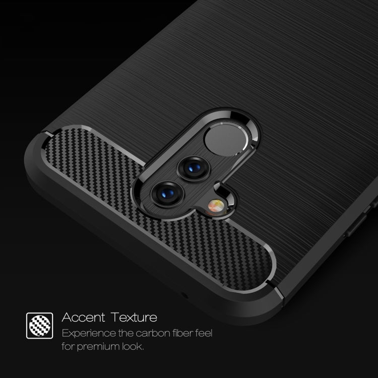 Brushed Texture Carbon Fiber Shockproof TPU Case for Huawei Mate 20 Lite (Black)
