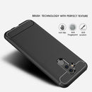 Brushed Texture Carbon Fiber Shockproof TPU Case for Huawei Mate 20 Lite (Navy Blue)