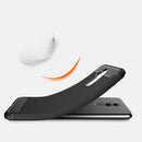Brushed Texture Carbon Fiber Shockproof TPU Case for Huawei Mate 20 Lite (Navy Blue)
