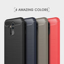 Brushed Texture Carbon Fiber Shockproof TPU Case for Huawei Mate 20 Lite (Navy Blue)