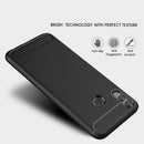 Brushed Texture Carbon Fiber Shockproof TPU Case for Huawei Honor 8X (Red)