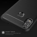 Brushed Texture Carbon Fiber Shockproof TPU Case for Huawei Honor 8X (Red)