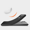 Brushed Texture Carbon Fiber Shockproof TPU Case for Huawei Honor 8X (Red)