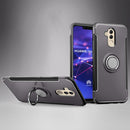 Magnetic 360 Degree Rotation Ring Holder Armor Protective Case for Huawei Mate 20 Lite (Grey)