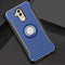 Magnetic 360 Degree Rotation Ring Holder Armor Protective Case for Huawei Mate 20 Lite (Blue)