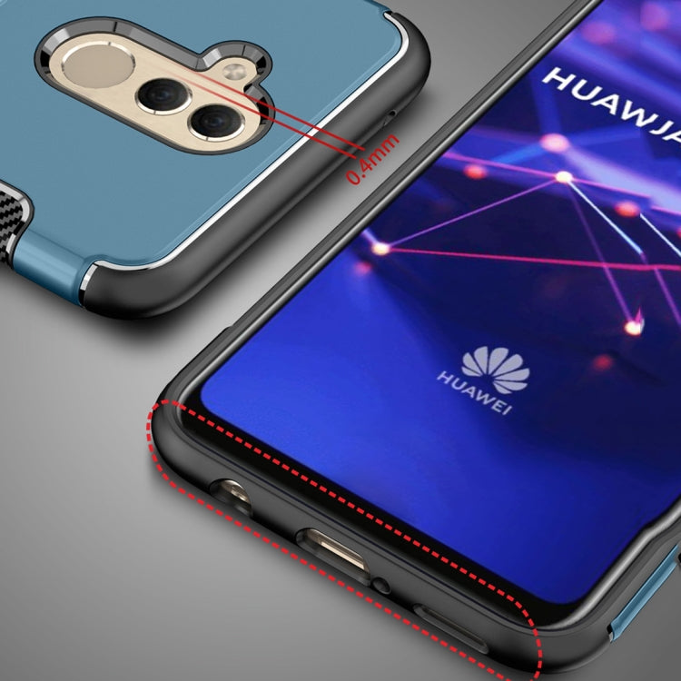 Magnetic 360 Degree Rotation Ring Holder Armor Protective Case for Huawei Mate 20 Lite (Blue)