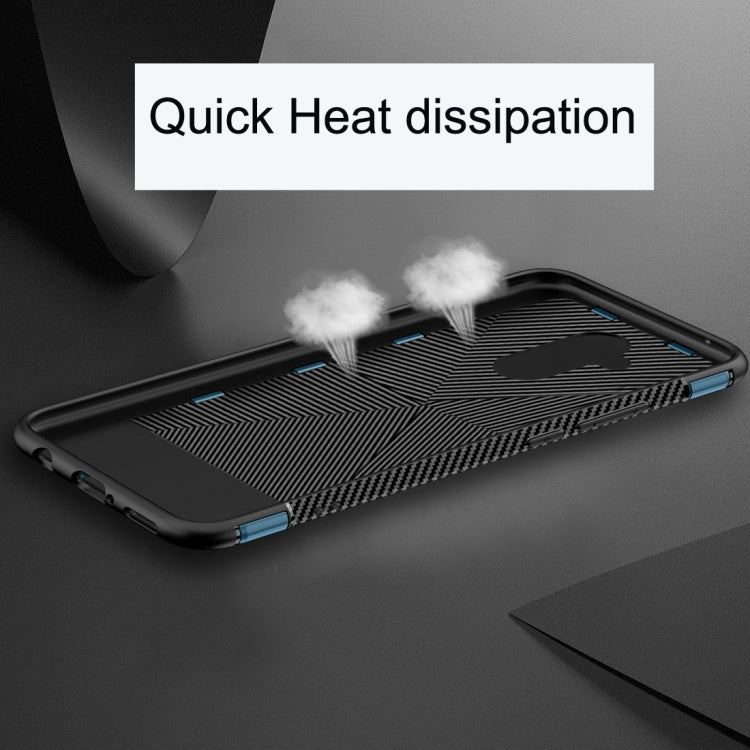 Magnetic 360 Degree Rotation Ring Holder Armor Protective Case for Huawei Mate 20 Lite (Blue)