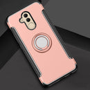 Magnetic 360 Degree Rotation Ring Holder Armor Protective Case for Huawei Mate 20 Lite (Rose Gold)