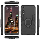 PC + TPU Shockproof Protective Case for Huawei P20 Pro, with Magnetic Ring Holder (Black)