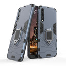 PC + TPU Shockproof Protective Case for Huawei P20 Pro, with Magnetic Ring Holder (Navy Blue)