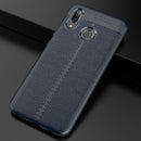 Litchi Texture TPU Shockproof Case for Huawei Nova 3 (Navy Blue)