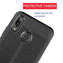 Litchi Texture TPU Shockproof Case for Huawei Nova 3 (Navy Blue)