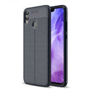 Litchi Texture TPU Shockproof Case for Huawei Honor 8X (Navy Blue)