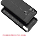 Litchi Texture TPU Shockproof Case for Huawei Honor 8X (Navy Blue)