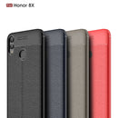 Litchi Texture TPU Shockproof Case for Huawei Honor 8X (Navy Blue)