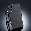 DG.MING Retro Oil Side Horizontal Flip Case for Huawei P20 Pro, with Holder & Card Slots & Wallet (Black)