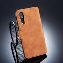DG.MING Retro Oil Side Horizontal Flip Case for Huawei P20 Pro, with Holder & Card Slots & Wallet (Brown)