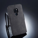 DG.MING Retro Oil Side Horizontal Flip Case for Huawei Mate 20, with Holder & Card Slots & Wallet (Black)