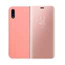 For Huawei P20 Pro PC Mirror Protective Back Cover Case with Holder (Rose Gold)
