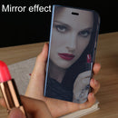 For Huawei P20 Pro PC Mirror Protective Back Cover Case with Holder (Rose Gold)