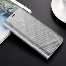 For Huawei P20 Pro PC Mirror Protective Back Cover Case with Holder (Silver)