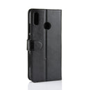 R64 Texture Single Fold Horizontal Flip Leather Case for Huawei Honor 10 Lite, with Holder & Card Slots & Wallet (Black)