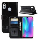 R64 Texture Single Fold Horizontal Flip Leather Case for Huawei Honor 10 Lite, with Holder & Card Slots & Wallet (Black)