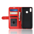 R64 Texture Single Fold Horizontal Flip Leather Case for Huawei Honor 10 Lite, with Holder & Card Slots & Wallet (Red)