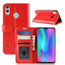 R64 Texture Single Fold Horizontal Flip Leather Case for Huawei Honor 10 Lite, with Holder & Card Slots & Wallet (Red)
