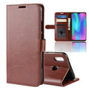 R64 Texture Single Fold Horizontal Flip Leather Case for Huawei Honor 10 Lite, with Holder & Card Slots & Wallet (Brown)