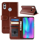 R64 Texture Single Fold Horizontal Flip Leather Case for Huawei Honor 10 Lite, with Holder & Card Slots & Wallet (Brown)