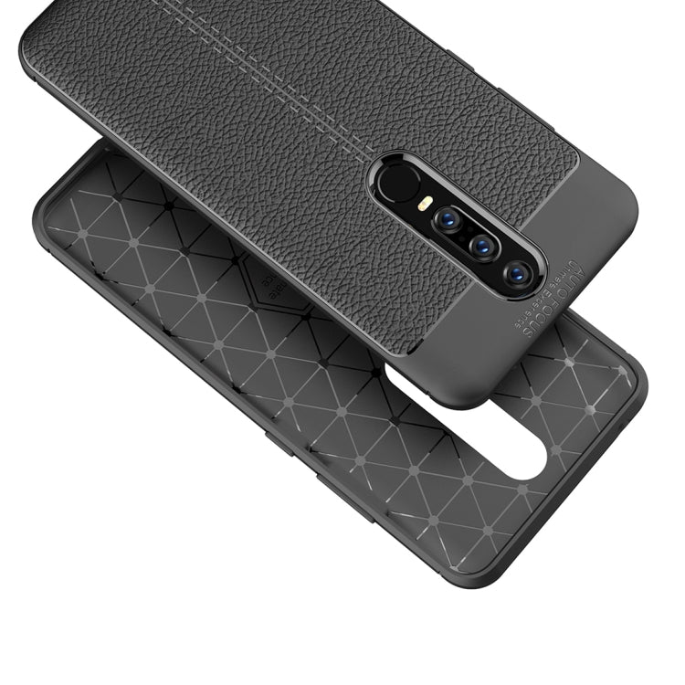 Litchi Texture TPU Case for Huawei Mate RS Porsche Design(Navy Blue)