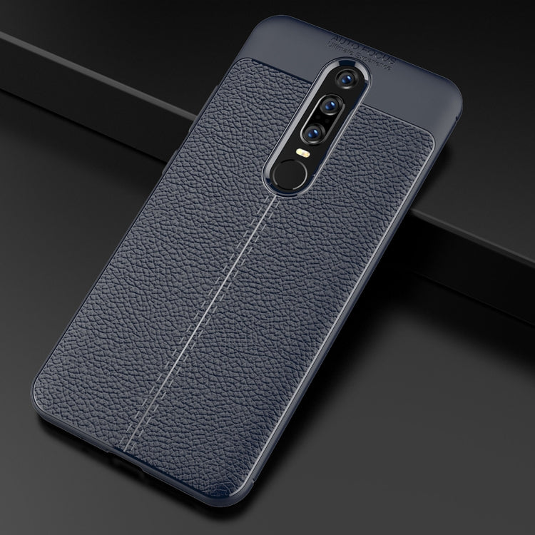 Litchi Texture TPU Case for Huawei Mate RS Porsche Design(Navy Blue)