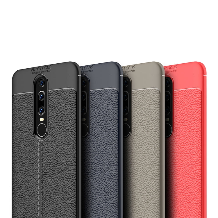 Litchi Texture TPU Case for Huawei Mate RS Porsche Design(Navy Blue)