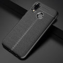 For Huawei P20 Lite Litchi Texture Soft TPU Protective Back Cover Case (Black)