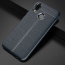 For Huawei P20 Lite Litchi Texture Soft TPU Protective Back Cover Case (Navy Blue)