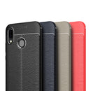For Huawei P20 Lite Litchi Texture Soft TPU Protective Back Cover Case (Navy Blue)