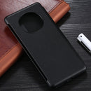 For Huawei Mate 40 Pro PU Leather Horizontal Flip Case, with Caller ID Display & Sleep / Wake-up Function(Black)