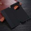 For Huawei Mate 40 Pro PU Leather Horizontal Flip Case, with Caller ID Display & Sleep / Wake-up Function(Black)